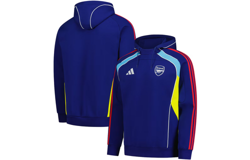 adidas Arsenal 2025 - 26 Urban Purist Doubleknit Hoodie - Victory Blue/Bright Yellow/Bright Cyan