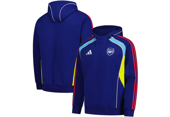 adidas Arsenal 2025 - 26 Urban Purist Doubleknit Hoodie - Victory Blue/Bright Yellow/Bright Cyan