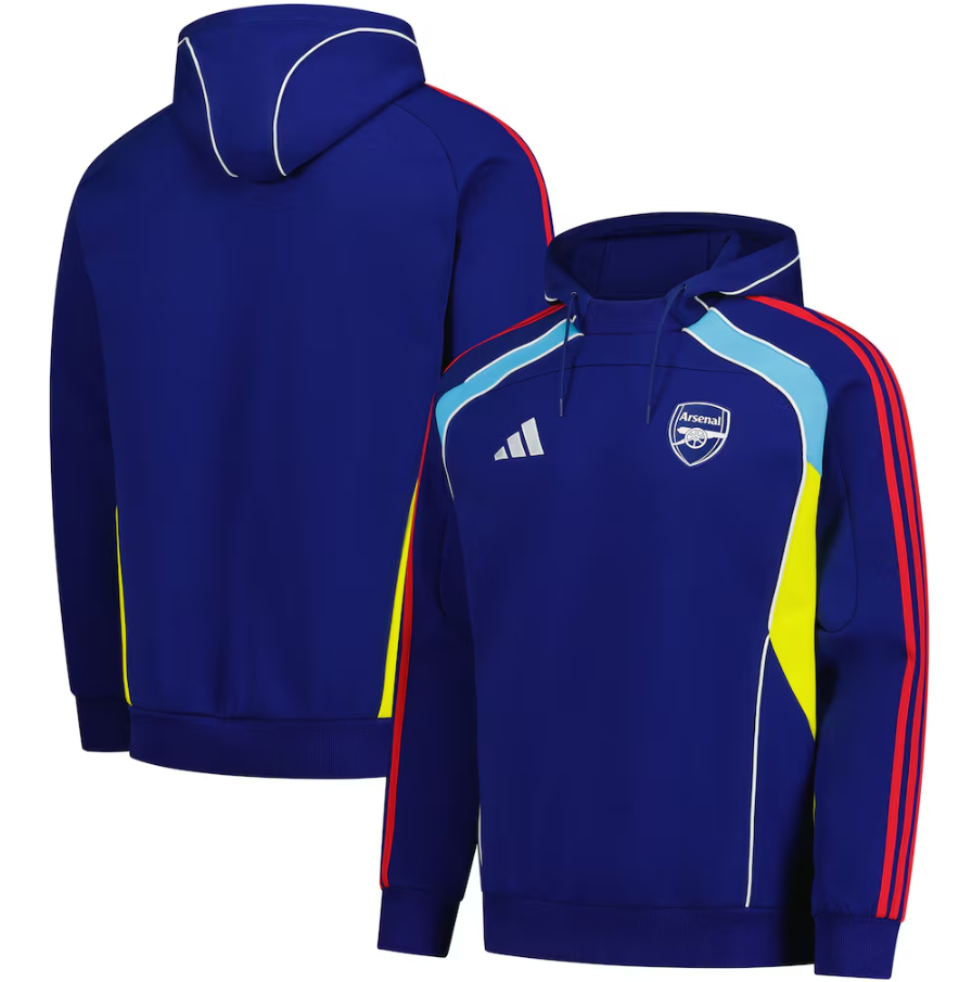 adidas Arsenal 2025 - 26 Urban Purist Doubleknit Hoodie - Victory Blue/Bright Yellow/Bright Cyan