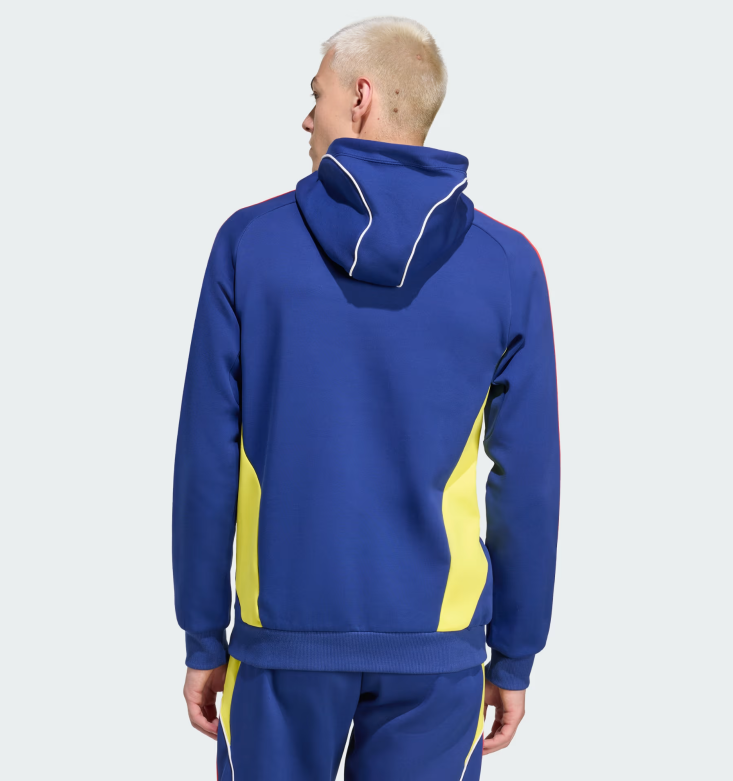 adidas Arsenal 2025 - 26 Urban Purist Doubleknit Hoodie - Victory Blue/Bright Yellow/Bright Cyan