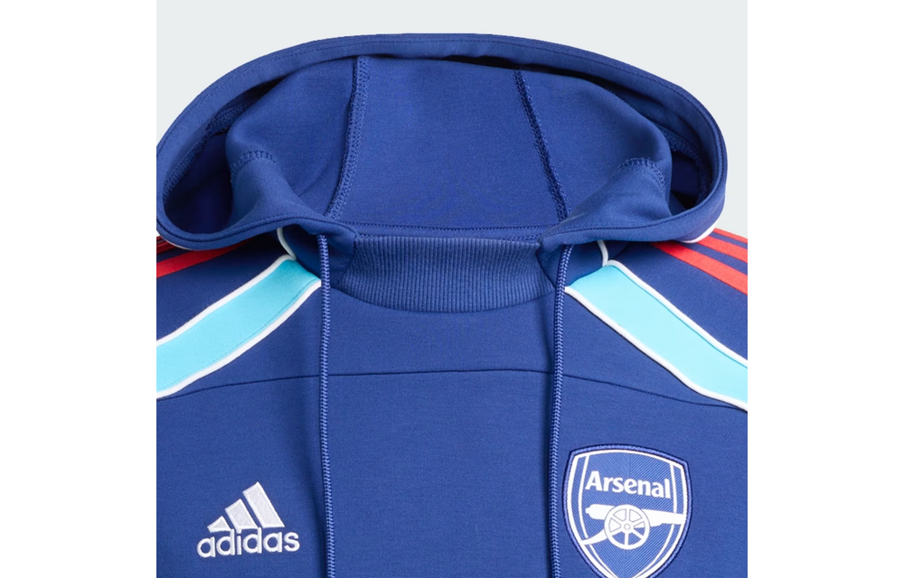 adidas Arsenal 2025 - 26 Urban Purist Doubleknit Hoodie - Victory Blue/Bright Yellow/Bright Cyan
