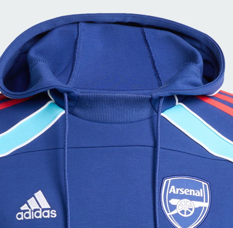 adidas Arsenal 2025 - 26 Urban Purist Doubleknit Hoodie - Victory Blue/Bright Yellow/Bright Cyan