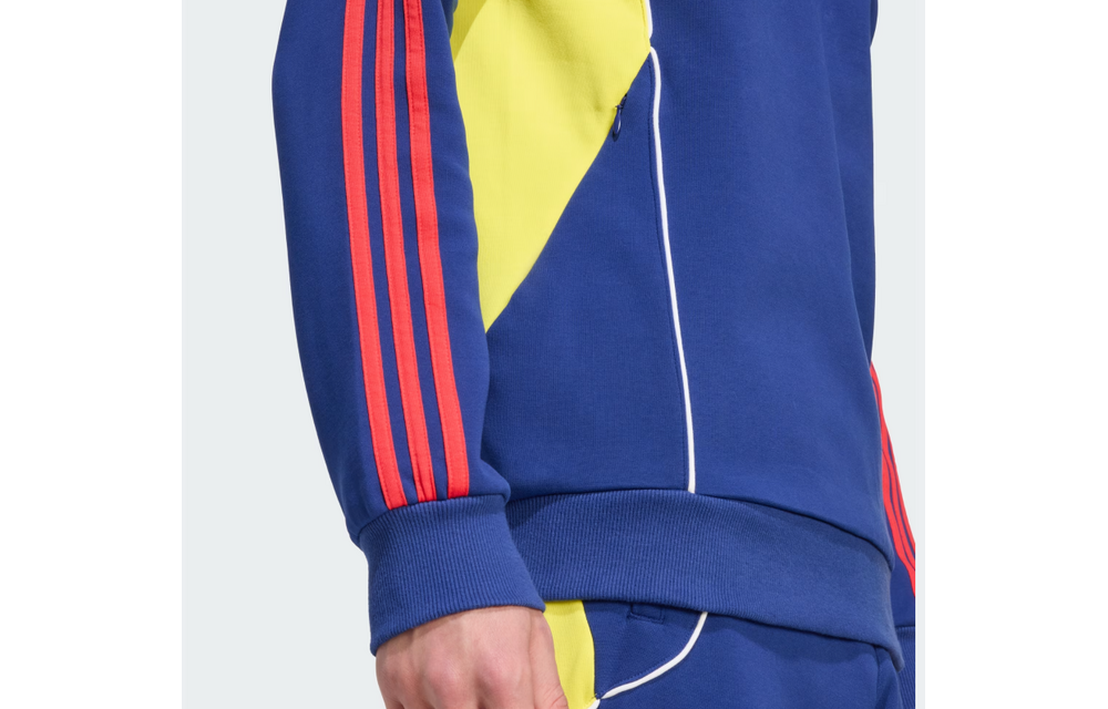 adidas Arsenal 2025 - 26 Urban Purist Doubleknit Hoodie - Victory Blue/Bright Yellow/Bright Cyan