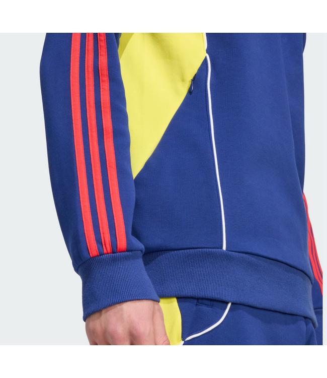 adidas adidas Arsenal 2025 - 26 Urban Purist Doubleknit Hoodie - Victory Blue/Bright Yellow/Bright Cyan
