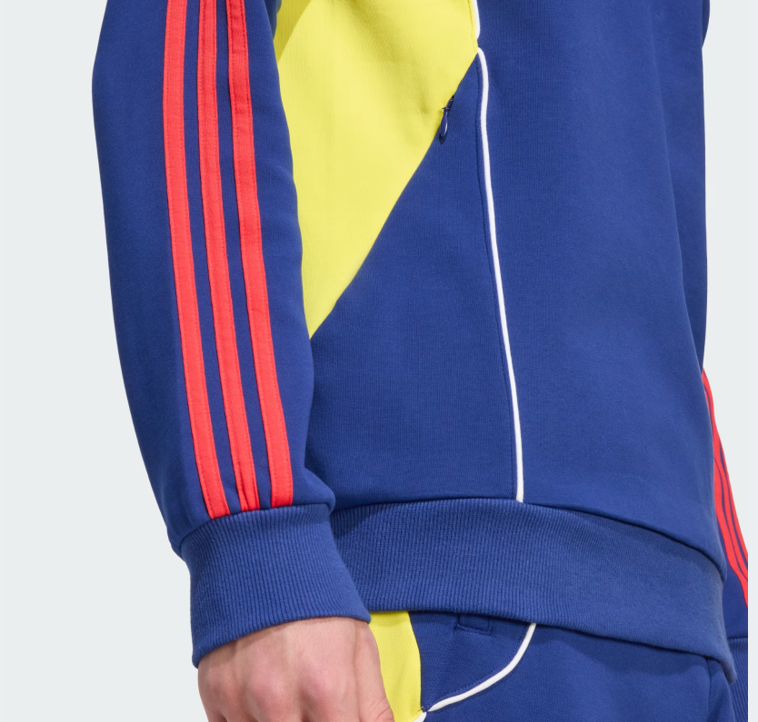 adidas Arsenal 2025 - 26 Urban Purist Doubleknit Hoodie - Victory Blue/Bright Yellow/Bright Cyan