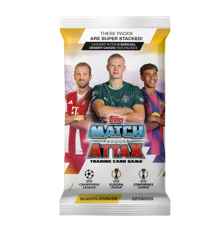 Topps 2025 -26 Match Attax UEFA Club Champions League Trading Cards - Eco Blaster Pack (36 Cards + 2 LE)