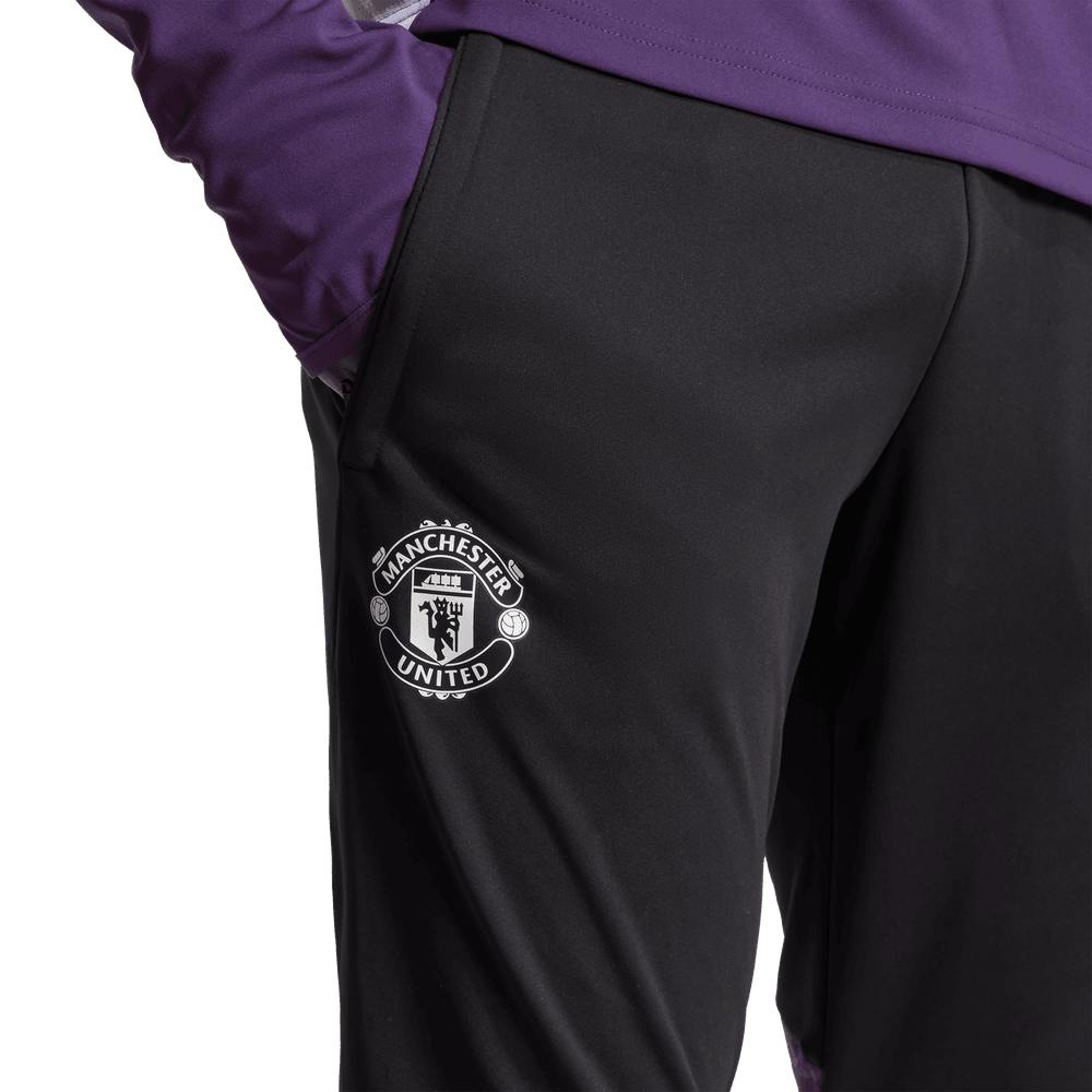 adidas Manchester United 2025 -26 Tiro Competition Training Pants - Black/Aurora Plum