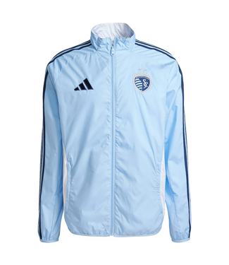 adidas adidas Sporting Kansas City MLS 2025 - 26 Reversible Anthem Jacket - Glow Blue/White