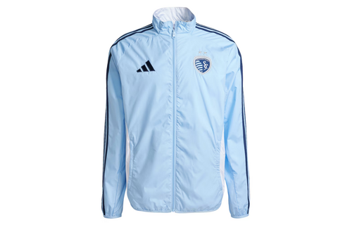 adidas Sporting Kansas City MLS 2025 - 26 Reversible Anthem Jacket - Glow Blue/White