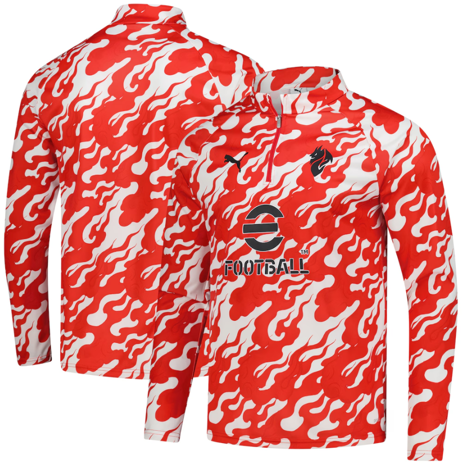 Puma AC Milan 2025 - 26 Quarter Zip Training Top - White/Red