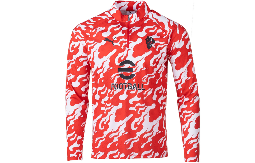 Puma AC Milan 2025 - 26 Quarter Zip Training Top - White/Red
