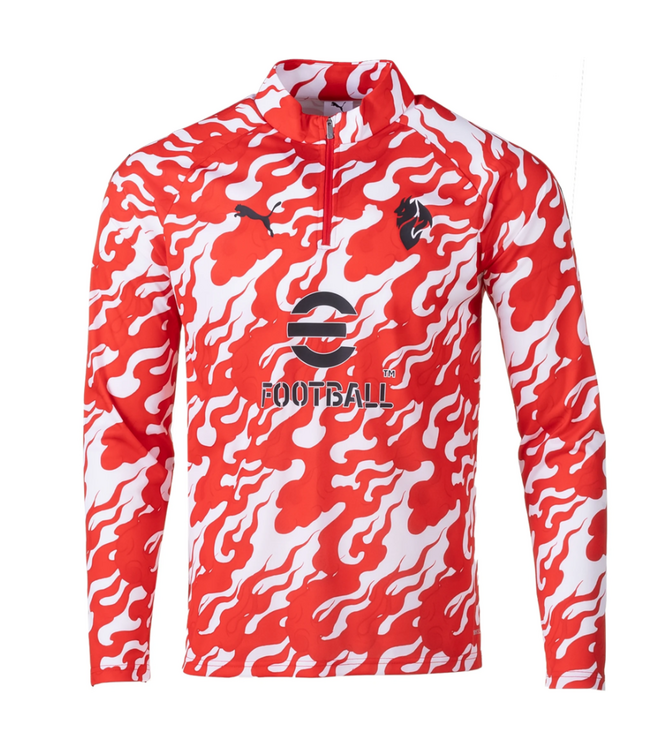 Puma Puma AC Milan 2025 - 26 Quarter Zip Training Top - White/Red