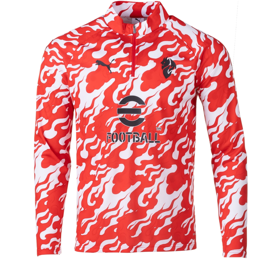 Puma AC Milan 2025 - 26 Quarter Zip Training Top - White/Red