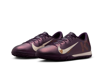 Nike Zoom Mercurial Vapor 16 KM Mbappe Academy TF Turf Soccer Shoes - Grand Purple/Pale Ivory