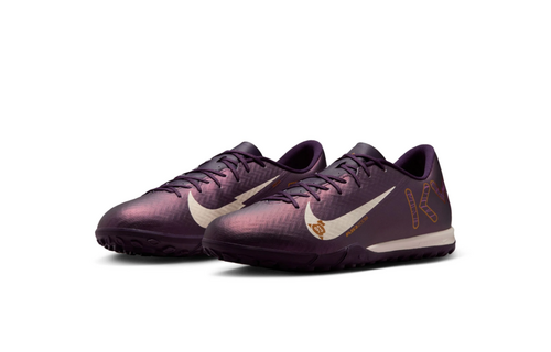 Nike Zoom Mercurial Vapor 16 KM Mbappe Academy TF Turf Soccer Shoes - Grand Purple/Pale Ivory