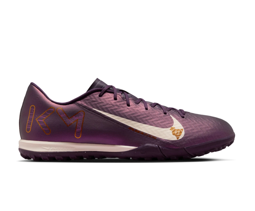 Nike Zoom Mercurial Vapor 16 KM Mbappe Academy TF Turf Soccer Shoes - Grand Purple/Pale Ivory