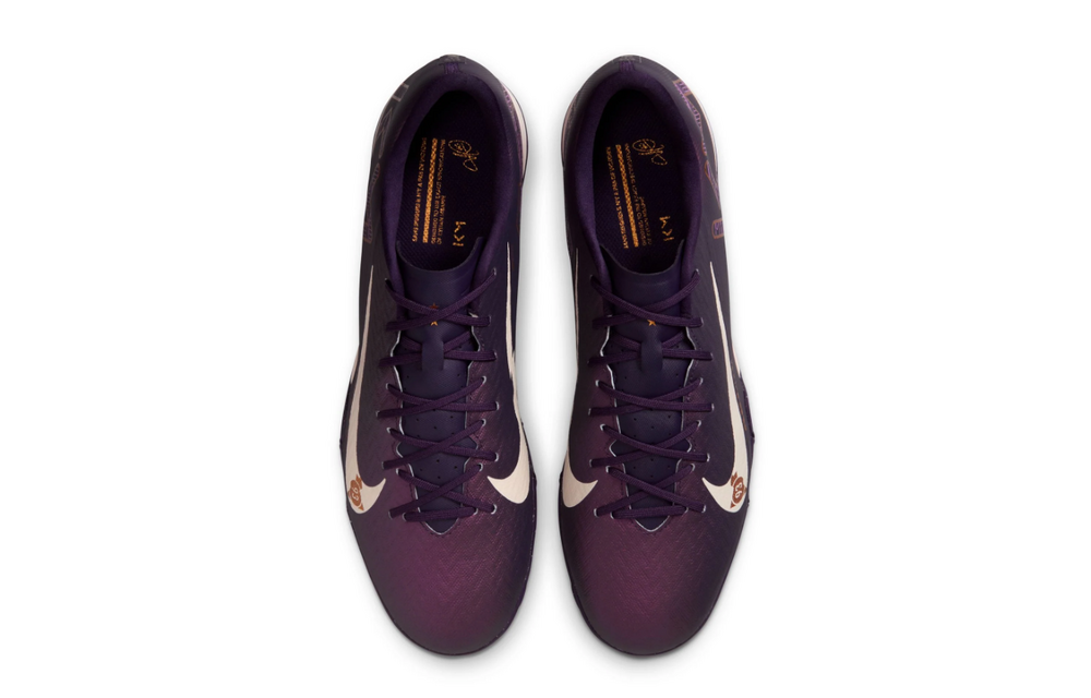Nike Zoom Mercurial Vapor 16 KM Mbappe Academy TF Turf Soccer Shoes - Grand Purple/Pale Ivory