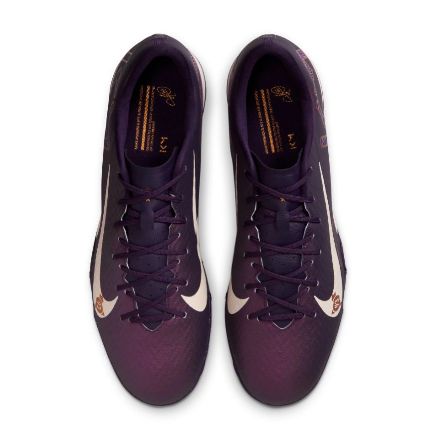 Nike Zoom Mercurial Vapor 16 KM Mbappe Academy TF Turf Soccer Shoes - Grand Purple/Pale Ivory