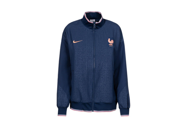 Nike France Euro 2025 AWF Anthem Jacket - Blue Void/Light Madder Root