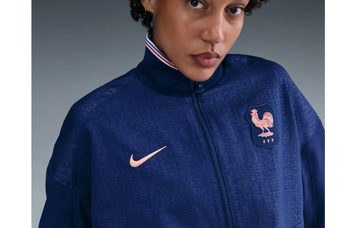 Nike France Euro 2025 AWF Anthem Jacket - Blue Void/Light Madder Root