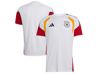 adidas Germany World Cup 2026 Tiro Prematch Training Jersey - White/Red/Yellow