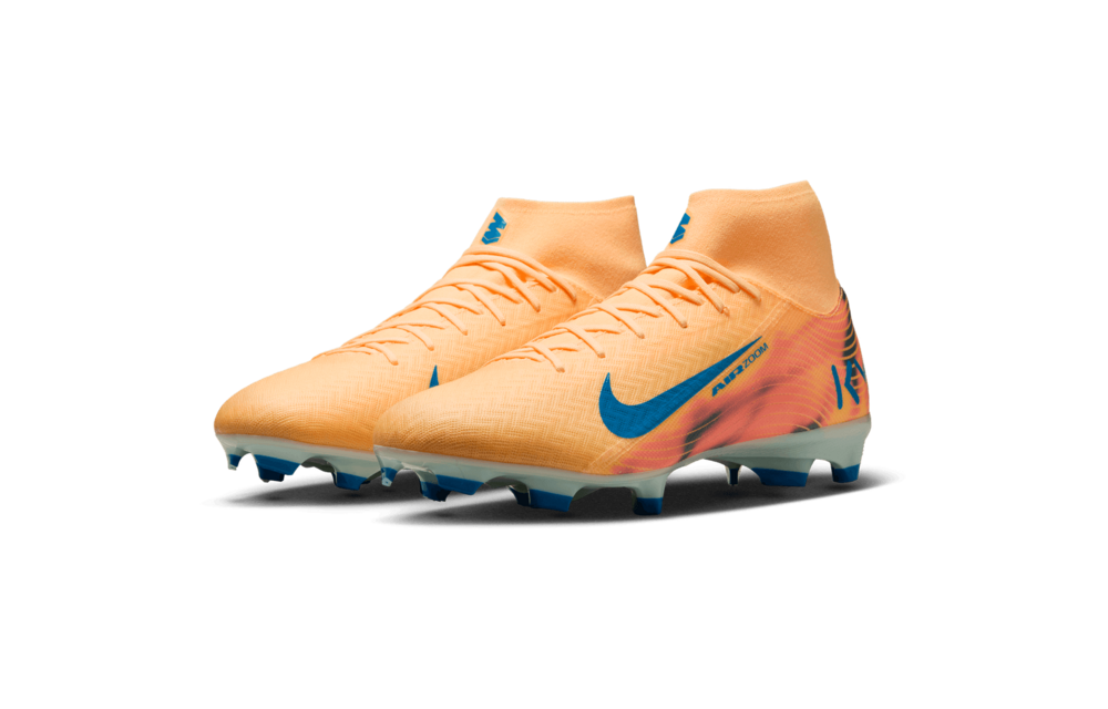 Nike Zoom Mercurial Superfly 10 KM Mbappe Academy FG / MG - Melon Tint/Igloo/Neo Turquoise