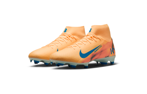 Nike Zoom Mercurial Superfly 10 KM Mbappe Academy FG / MG - Melon Tint/Igloo/Neo Turquoise