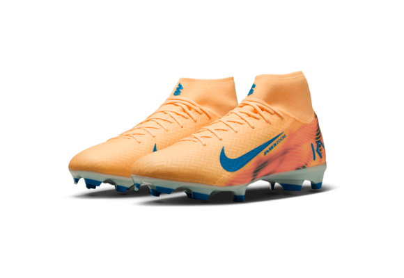 Nike Zoom Mercurial Superfly 10 KM Mbappe Academy FG / MG - Melon Tint/Igloo/Neo Turquoise