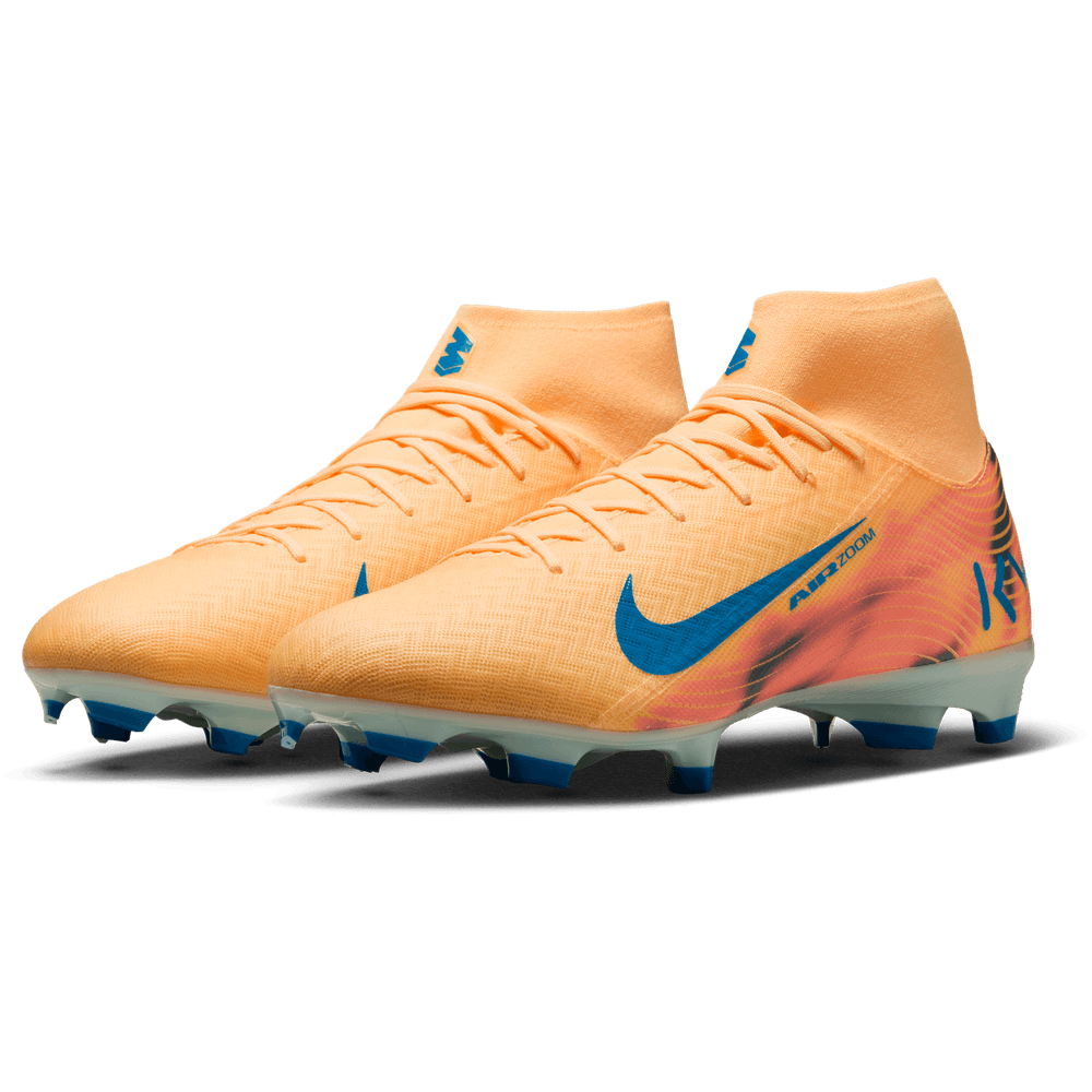Nike Zoom Mercurial Superfly 10 KM Mbappe Academy FG / MG - Melon Tint/Igloo/Neo Turquoise