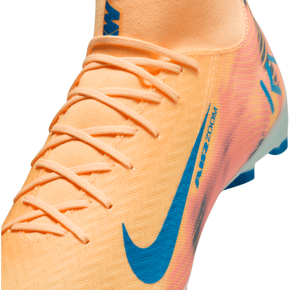 Nike Zoom Mercurial Superfly 10 KM Mbappe Academy FG / MG - Melon Tint/Igloo/Neo Turquoise
