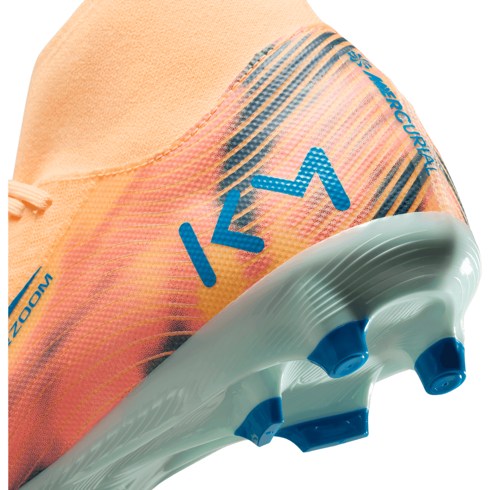 Nike Zoom Mercurial Superfly 10 KM Mbappe Academy FG / MG - Melon Tint/Igloo/Neo Turquoise