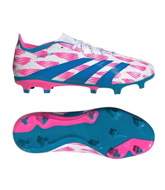 adidas adidas Jr Predator League TF FG Soccer Shoes - Cloud White/Solar Blue/Pink