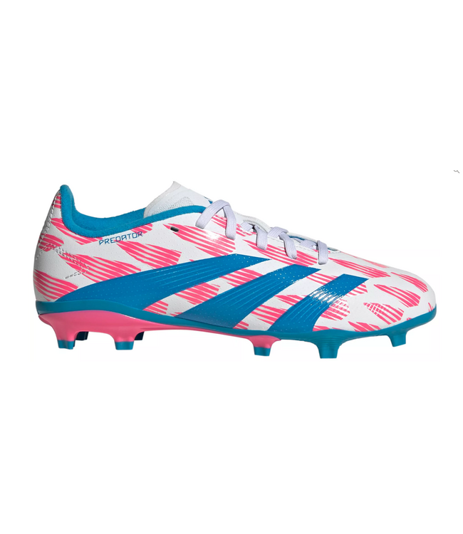 adidas adidas Jr Predator League TF FG Soccer Shoes - Cloud White/Solar Blue/Pink