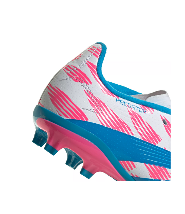 adidas adidas Jr Predator League TF FG Soccer Shoes - Cloud White/Solar Blue/Pink