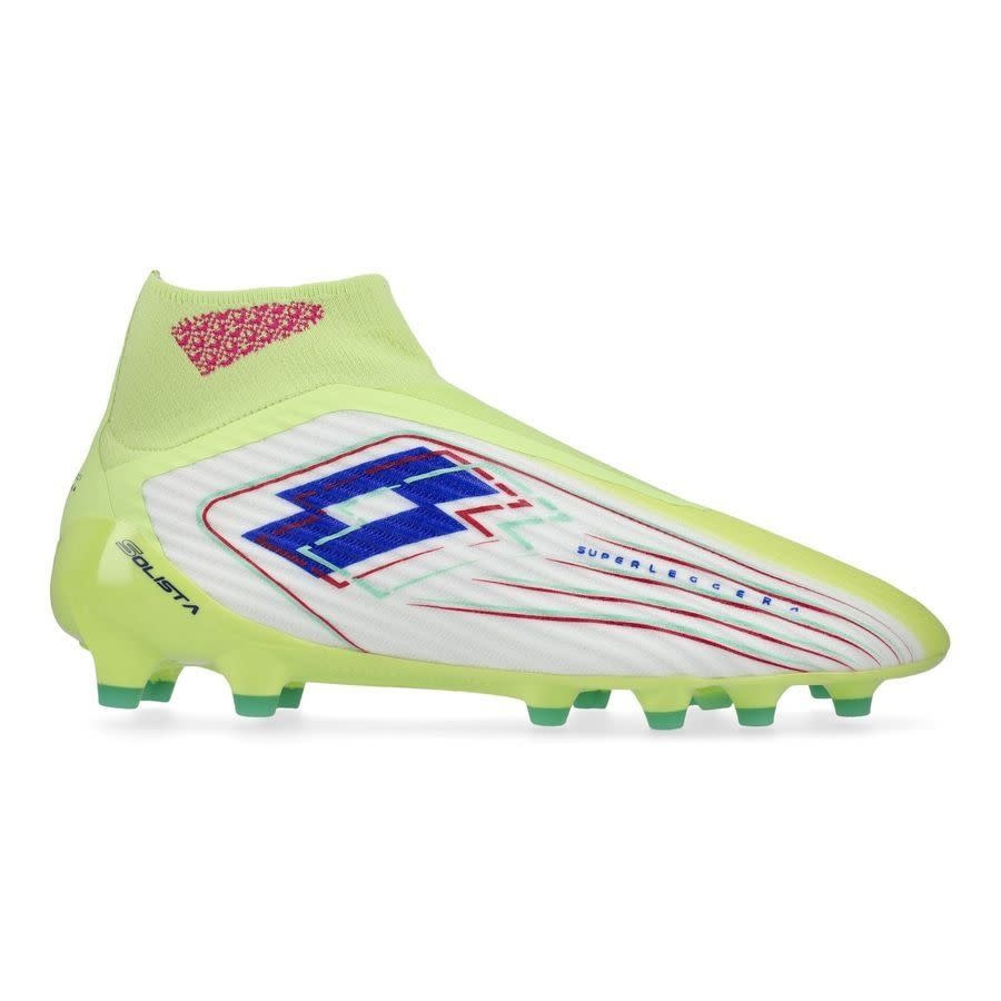 Lotto Solista 100 VIII FG / MG Soccer Shoes - Sunny Lime/Surf /White