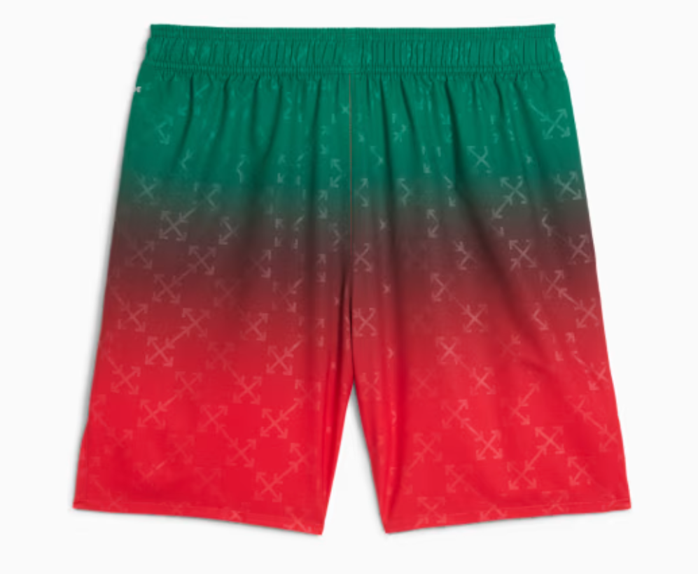 Puma AC Milan x Off White 2025 Authentic Home Shorts - Red/Black/Green