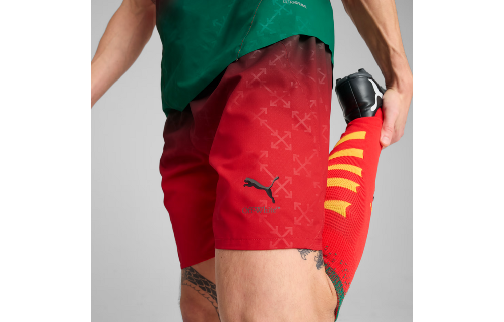 Puma AC Milan x Off White 2025 Authentic Home Shorts - Red/Black/Green