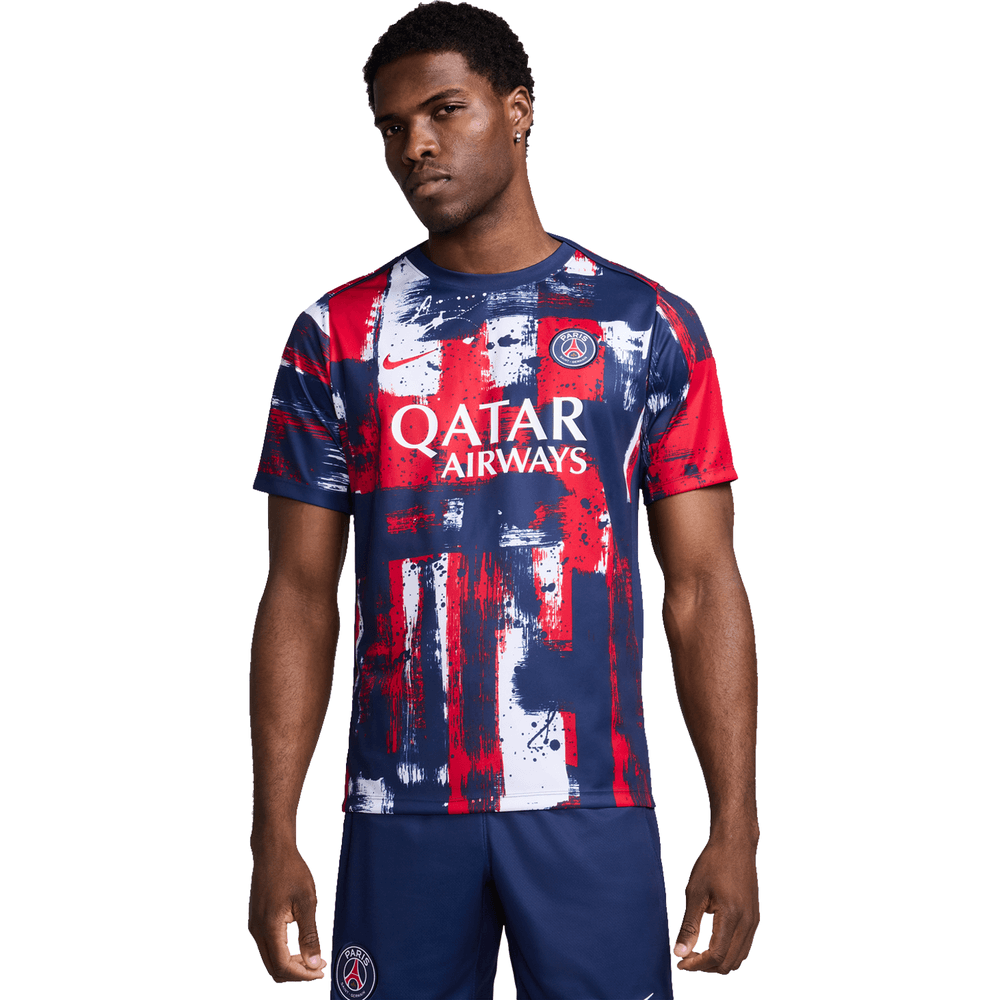 Nike PSG  Paris Saint German 2024 - 25 Academy Pro Prematch Training Jersey - Midnight Navy/University Red