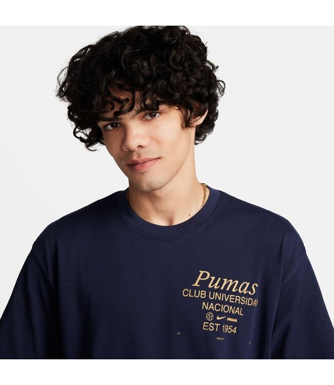 Nike Nike Pumas UNAM 2024 - 25 Max 90 Tee Shirt - Obsidian/Gold