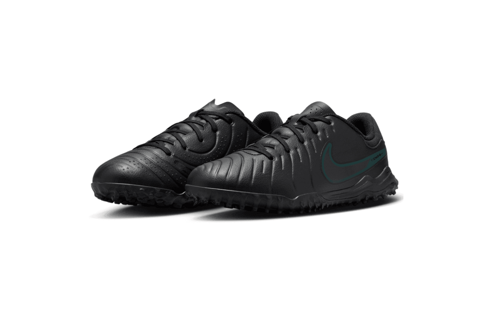 Nike Jr Tiempo Legend 10 Academy TF Turf Shoes - Black/Deep Jungle