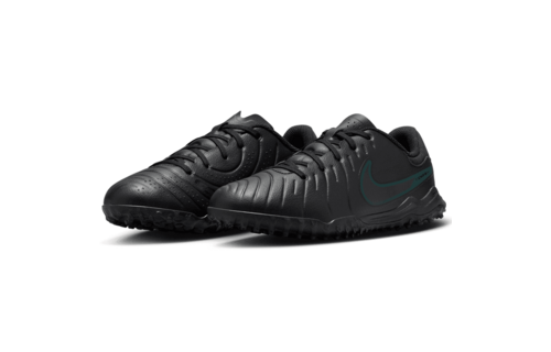 Nike Jr Tiempo Legend 10 Academy TF Turf Shoes - Black/Deep Jungle