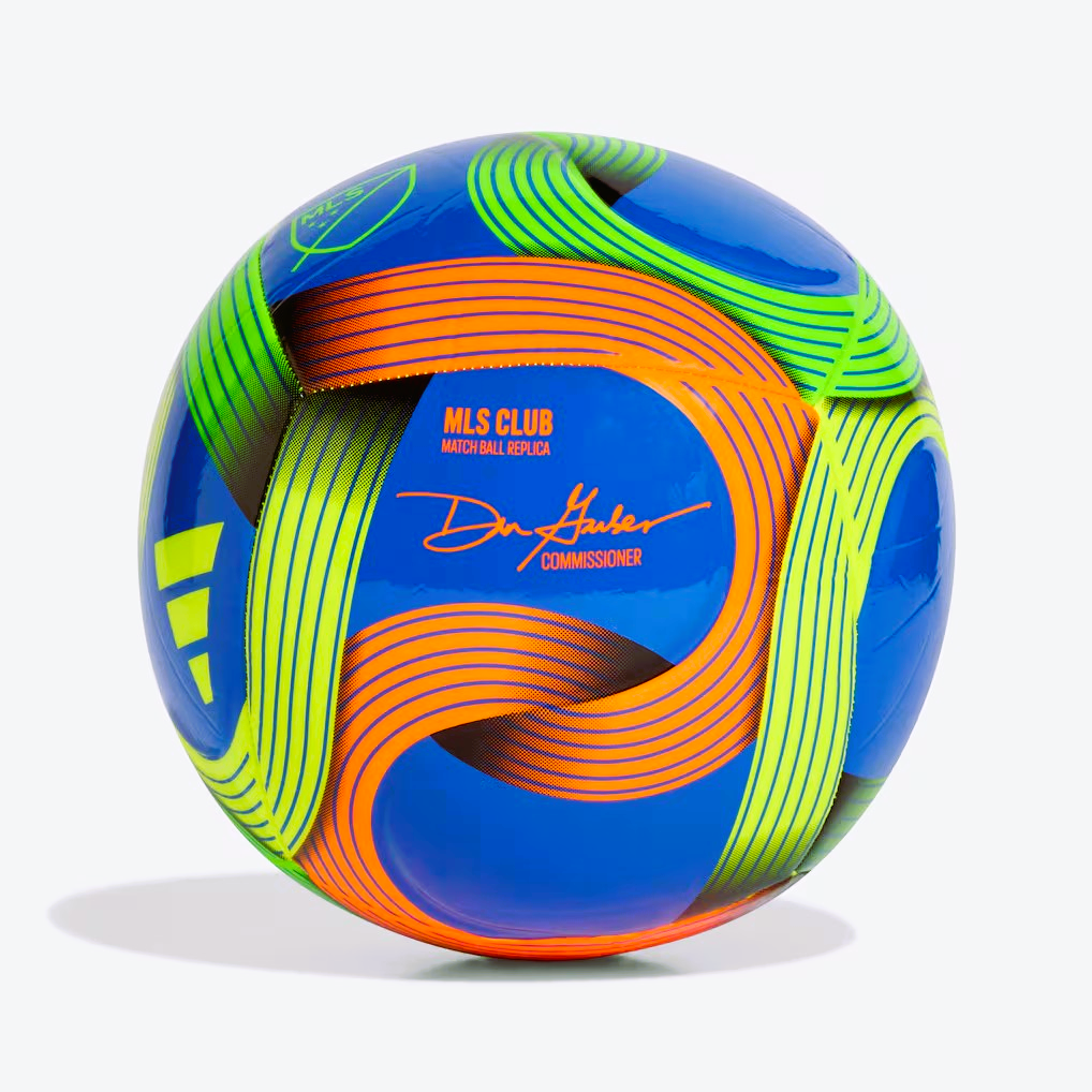 adidas 2026 MLS Club Soccer Ball - Hi-Res Blue/Green/Orange/Yellow