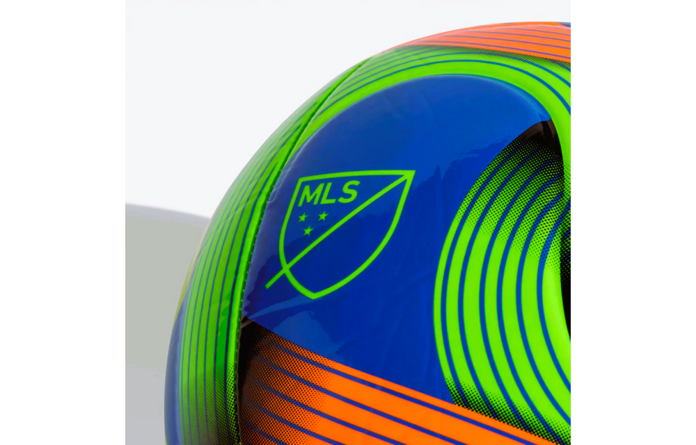 adidas 2026 MLS Club Soccer Ball - Hi-Res Blue/Green/Orange/Yellow