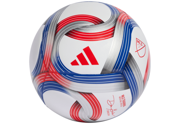 adidas 2026 MLS Training Soccer Ball - White/Royal Blue/Red/Silver Metallic