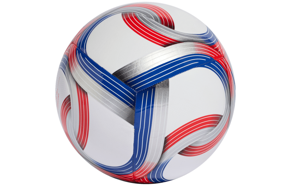 adidas 2026 MLS Training Soccer Ball - White/Royal Blue/Red/Silver Metallic