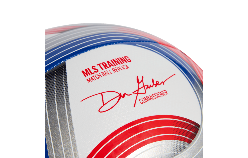 adidas 2026 MLS Training Soccer Ball - White/Royal Blue/Red/Silver Metallic