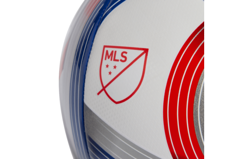 adidas 2026 MLS Training Soccer Ball - White/Royal Blue/Red/Silver Metallic