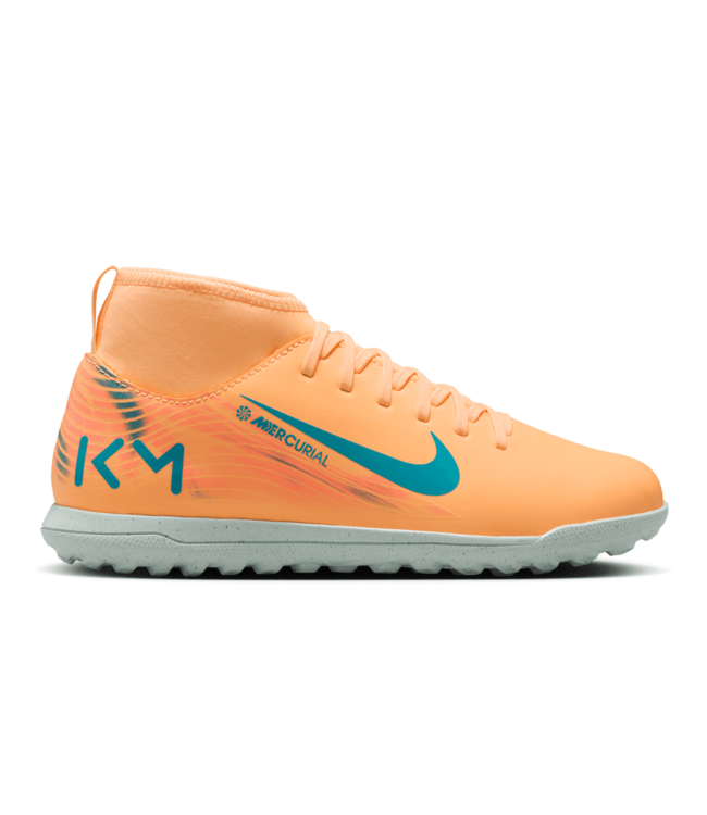 Nike Nike Jr Mercurial Superfly 10 KM Mbappe Club TF Turf Shoes - Melon Tint/Igloo/Neo Turquoise