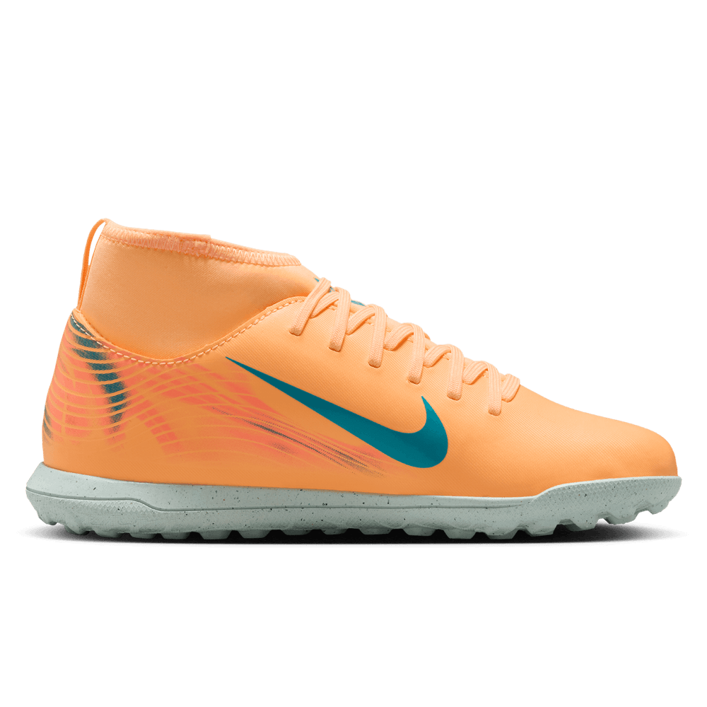 Nike Jr Mercurial Superfly 10 KM Mbappe Club TF Turf Shoes - Melon Tint/Igloo/Neo Turquoise