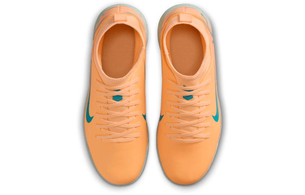 Nike Jr Mercurial Superfly 10 KM Mbappe Club TF Turf Shoes - Melon Tint/Igloo/Neo Turquoise